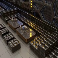 Vente flash : comptoir de bar LED pour boîte de nuit KTV, table de bar personnalisée, canapé pour bar, salon, meubles de boîte de nuit