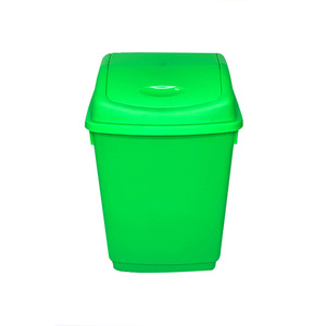 Contenedor de Reciclaje Personalizado con Tapa Abatible, 10L, Verde, Rectangular, para Uso Interior en el Hogar, Baño, Dormitorio, Sala de Estar - Product Image 1