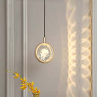 Lampe à suspension méduse en fer cristal doré créative moderne avec hauteur réglable pour la chambre principale Lampe de chevet élégante