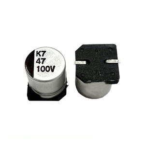 ตัวเก็บประจุแบบฝาปิดช่อง CK035M221G10PE50V00A 220 uF 20% 35V SMD 220 uF - Product Image 1