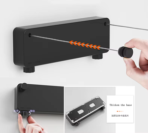 <span class=keywords><strong>Tendedero</strong></span> retráctil secador de acero ABS con cuerda doble de acero inoxidable ajustable - Product Image 4