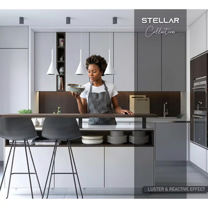 Azulejos de pared digitales de cerámica con acabado metálico negro de la colección Stellar, 12x18 pulgadas (300x450 mm), de fábrica, para baño. - Product Image 1