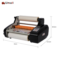 Machine de plastification thermique intelligente format A3, largeur 13 pouces, simple ou double face, rouleau à rouleau, FM-3510 avec 4 rouleaux