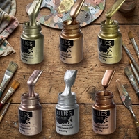 Pâte de pigment métallique 25g, 6 couleurs, or, argent, cuivre, pâte de couleur pour résine époxy, pour l'art de la résine, bricolage, artisanat, fabrication de bijoux