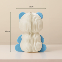 Ours en papier pliable tridimensionnel fait à la main en nid d'abeille, décoration durable et créative pour le bureau, le meuble TV et le hall d'entrée