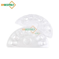 Plateau d'insertion en blister transparent pour macarons, forme et taille personnalisées, 9 cavités, pour desserts et biscuits, conteneur de présentation en PET