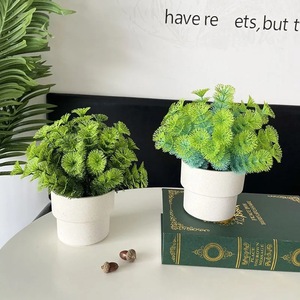Plantes vertes artificielles Fuyu Collection, 23 cm, en plastique, décoration intérieure, ornement pour salon. - Product Image 2