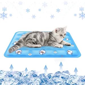 Muawu Tapis de refroidissement imperméable et lavable pour chiens et chats Tapis de formation pour animaux de compagnie Tapis d'alimentation