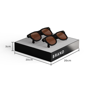 Countertop quang <span class=keywords><strong>POS</strong></span> hiển thị bán lẻ kính hiển thị Riser tùy chỉnh thương hiệu Eyewear khối hiển thị với gương - Product Image 5