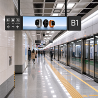 Alışveriş Merkezi Asansör Lobisi Çift Ekranlı Çift Taraflı Uzatılmış Bar LCD Ekran Asılı Dijital Tabela Reklam WiFi CMS İç Mekan