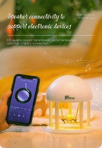 Redwingyc40 tốt nhất mặt trăng Đèn trang trí nội thất ánh sáng phong cách Bắc Âu không dây đèn bàn đầy sao chiếu loa không dây màu xanh răng - Product Image 4