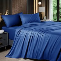 Draps de lit en viscose de bambou 100% personnalisés Draps en bambou biologique 400TC