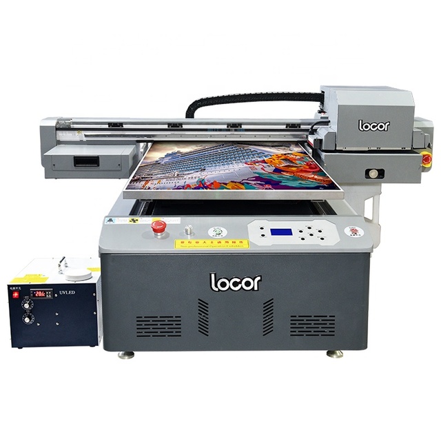Locor 6090 PET UV Led Flatbed DTF  Cold  Transfer Printing Film Label Sticker Printer for Pen/mug/bottle/wooden Gift Box No Cut