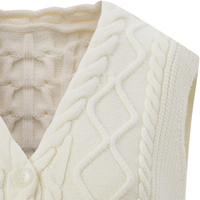 Gilet pull élégant pour femme de haute qualité, col en V uni, boutonné, automne-hiver, tricoté à la machine, OEM ODM, vente en gros