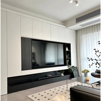 Meuble TV moderne extensible pour salon avec vitrine, idéal pour appartement