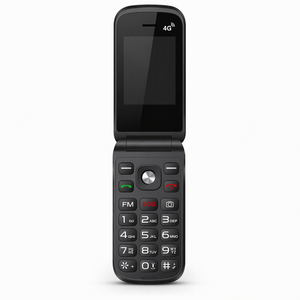 <span class=keywords><strong>Téléphone</strong></span> portable à clapet 4G <span class=keywords><strong>avec</strong></span> grand clavier en caoutchouc, <span class=keywords><strong>téléphone</strong></span> mobile pour seniors <span class=keywords><strong>avec</strong></span> touche SOS d'urgence pour les utilisateurs âgés - Product Image 1