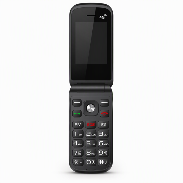4G Flip Feature Phone Big Rubber Keypad Senior Mobile Phone With SOS Emergency Key for Elderly Users