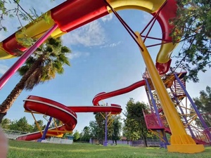 Thương mại ngoài trời sợi thủy tinh trượt nước cho người lớn vật liệu thép hồ bơi bè cho cuộc phiêu lưu thể thao hoặc công viên công cộng - Product Image 2