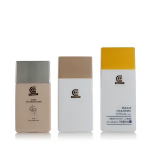 ホットセール40ml 50ml 60mlスクエアクリーム日焼け止めプラスチック包装化粧品チューブスクイーズ