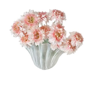 Flores Artificiales de Dalia Yasunobu, 4 Cabezas, de Seda, Realistas, para Decoración de Bodas y Hogar - Product Image 5