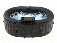 Fabrikpreis PVC Aufblasbarer Massage-Whirlpool Spa-Pool für 2 Personen Rund Blau für Heim- und Hotelgebrauch