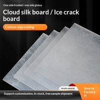 Panneaux de fond décoratifs translucides en acrylique givré effet glace craquelée et brouillard pour murs de séparation et caissons lumineux, 3mm/5mm, traitement sur mesure