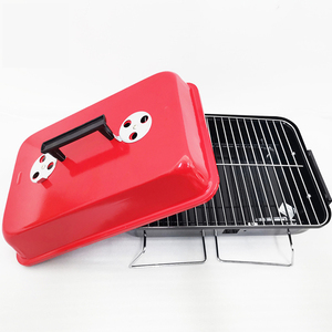 Vendita calda portatile Mini quadrato Hamburger barbecue Grill <span class=keywords><strong>in</strong></span> acciaio al carbonio e <span class=keywords><strong>ferro</strong></span> macchina per il campeggio carbone barbecue - Product Image 4