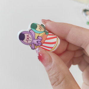 Custom Kiss-Cut 3D Puff Stickers Calcomanías de espuma levantada suave para el ordenador portátil, regalos promocionales - Product Image 1