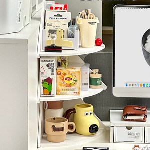 Ou Shu Mei Desktop <b>Corner</b> Shelf 3 Tier Polygon Storage Rack Office Organizer <b>Standing</b> Type - Product Image 2