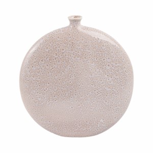Vaso rotondo in ceramica macchiettata, decorativo e scultoreo, per fiori, per soggiorno e decorazioni per la casa - Product Image 4