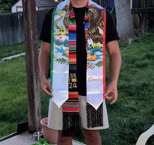 Bandera mexicana Graduación Mantón Faja Niñas Artículo de invierno Estilo hispano Latino - Product Image 3