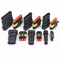 Conector Impermeable para Coche, Enchufe de Acoplamiento 282080-1/282104, Conector Impermeable para Coche, Cabezal de Acoplamiento Macho y Hembra de 2 y 3 Pines