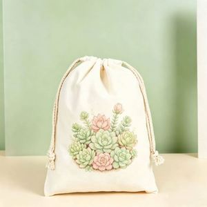 <b>Foldable</b> Lightweight Canvas Drawstring Sundry <b>Bags</b>, Household <b>Travel</b> Multipurpose Sorting Pouches - Product Image 1