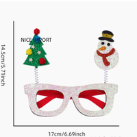 Lunettes de Noël style chapeau haut de forme HO pour enfants et adultes, décorations de Noël avec monture de lunettes pour fête de Noël