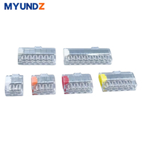 Bloc de bornes mini enfichable 4 positions 980-4, boîtier transparent, connexion rapide, bornes à vis, 450V 24A pour câblage multi-fils LED