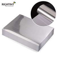 Film Mylar auto-adhésif en PET argenté brossé de haute qualité, 50 microns, imperméable, simple face, avec adhésif acrylique pour masquage