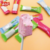 Children's Fruity Flavor Candy-Popping Sugar Milk Tablet Lollipop Boxed Ice Cream Shape Pressed Toy with Low Order Quantity