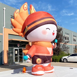6m gigante personalizado desenhos animados inflável menino modelo publicidade exterior Cartoon inflável mascote com chama - Product Image 4