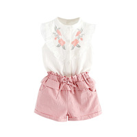 2020 amazon été manches évasées retour à l'école chine gros boutique floral petit bébé filles bangladesh enfants vêtements
