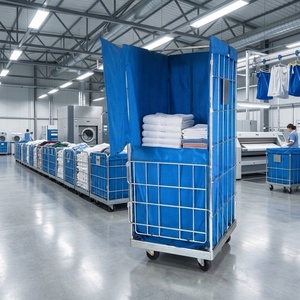 Large Storage Hospital Warehouse <strong>Laundry</strong> Industry Trolley Roll Cage Container Inside Inner Outer Linen Bag Covers - Product Image 4