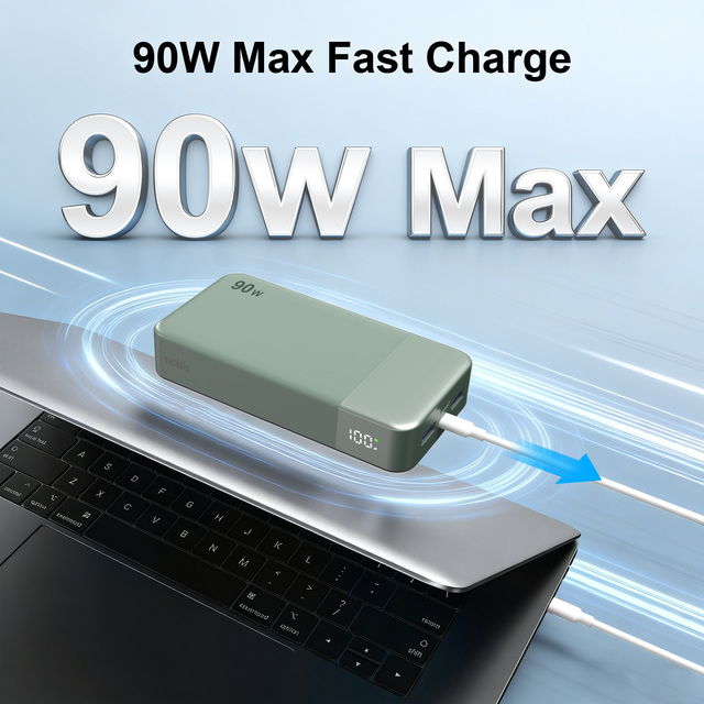 Best Quality Power Bank USA 90W 20000mAh High Capacity Fast Charging LED Display FOUR USB Cable Portable for Travel