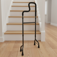 Déambulateur portable et durable à hauteur réglable avec capacité de 120 kg, taille 36,2-46 pouces pour monter les escaliers