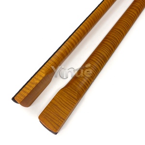 رقبة جيتار كهربائي ST مقاس 9.5 بوصة بـ22 فرتاً من خشب القيقب المحمص بنمط لهب النمر مع لوحة أصابع من خشب الورد - Product Image 4