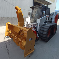 Hydraulischer Schneefräsenaufsatz für Kompaktlader mit Verstellbarem Auswurfschacht für Parkplatz- und Hof-Schneeräumung