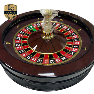 Roue de <span class=keywords><strong>Roulette</strong></span> en Bois Fabriquée, Noire Très Brillante, pour Jeu de Pari - Product Image 1