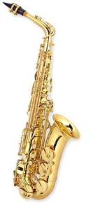 Saxophone alto en Mi bémol avec électrophones, laqué or, ressorts américains, coussinets en cuir <span class=keywords><strong>italien</strong></span> - Product Image 2