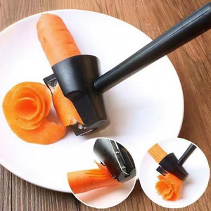 Manual Carrot Curler <b>Vegetable</b> Flower <b>Cutter</b> Spiral Shaver Peeler for Salad Garnish Kitchen Prep - Product Image 1