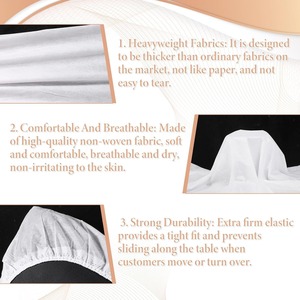 Disposable Fitted Spa Bed Covers PP Non Woven 10 Pack Breathable Massage Table <b>Sheets</b> for Facial Waxing Clinic - Product Image 4
