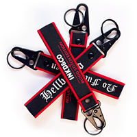 Llavero Personalizado de Fábrica, Mosquetón Tejido, Etiqueta de Tela Personalizada, Regalos Promocionales, Etiqueta para Llaves Personalizada
