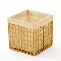 Panier de rangement tressé en jacinthe d'eau personnalisé, portable, pour vêtements et collations, style tendance, grande taille